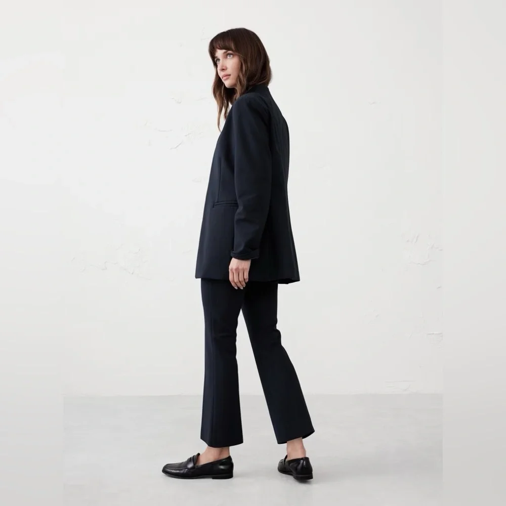 NWT! Banana Republic Black Ponte Collarless Blazer 531171 📊 - Picture 8 of 16